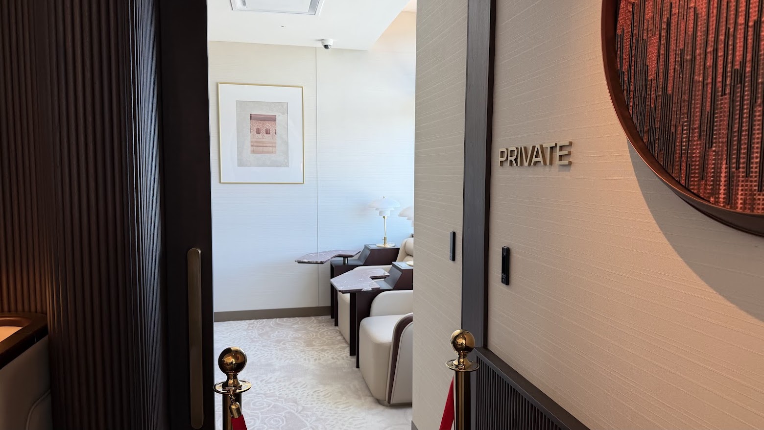 Air India Maharaja Lounge San Francisco Private Zone for First Class passengers