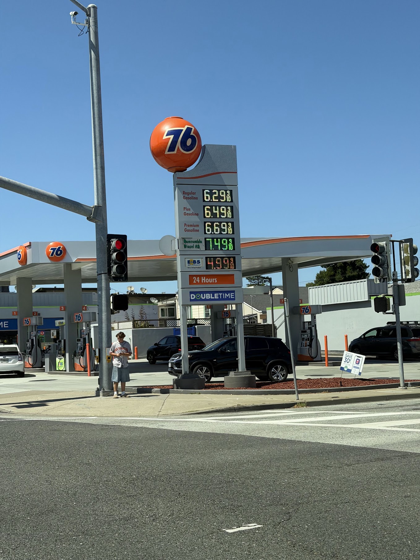 Gas station that we saw along El Camino Real