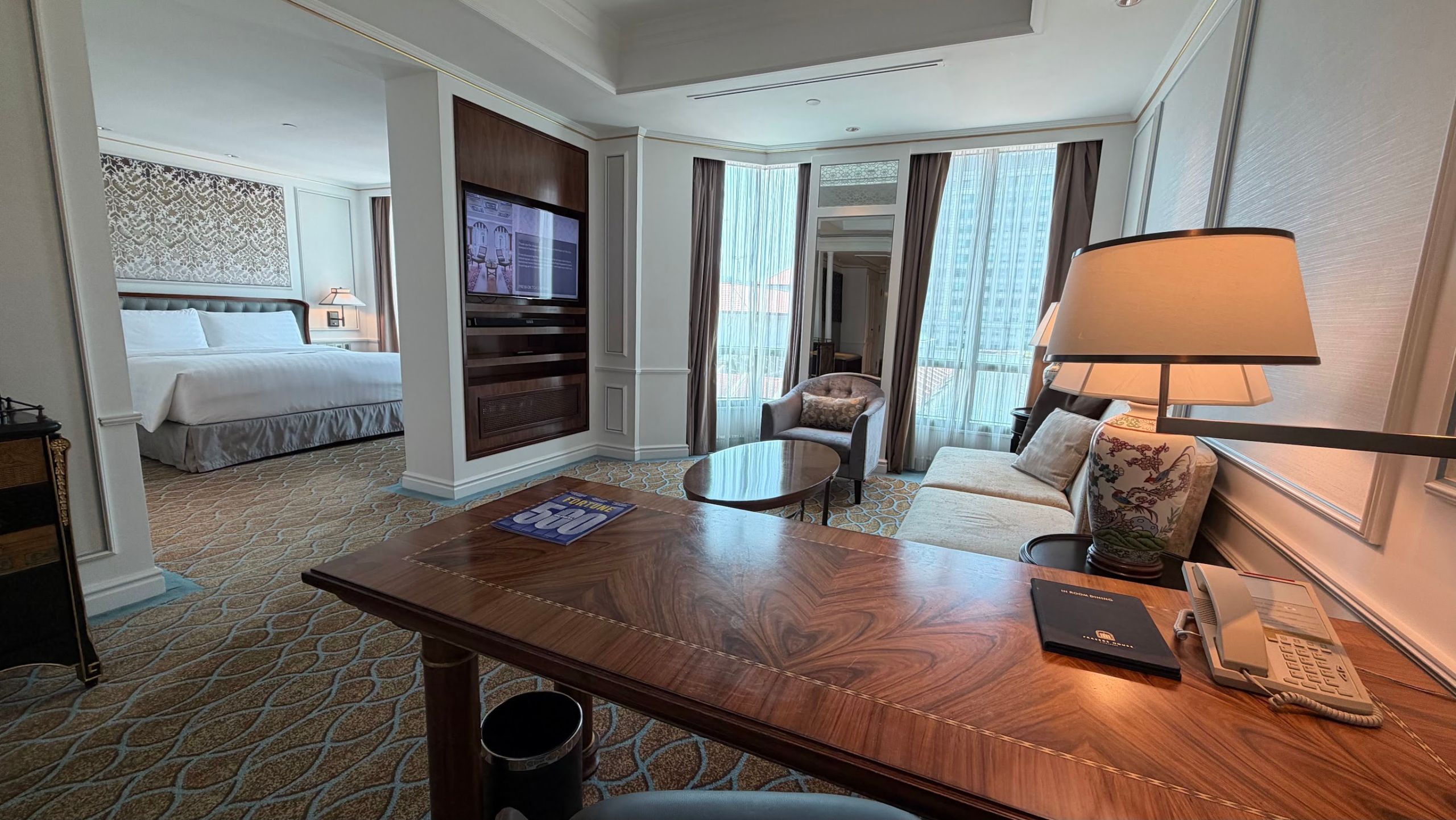 Frasers House Junior Suite living room and bedroom