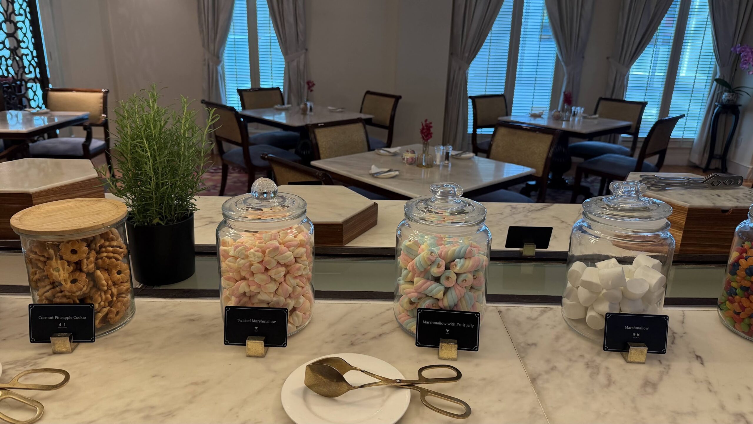 Frasers House Executive Lounge candy jars