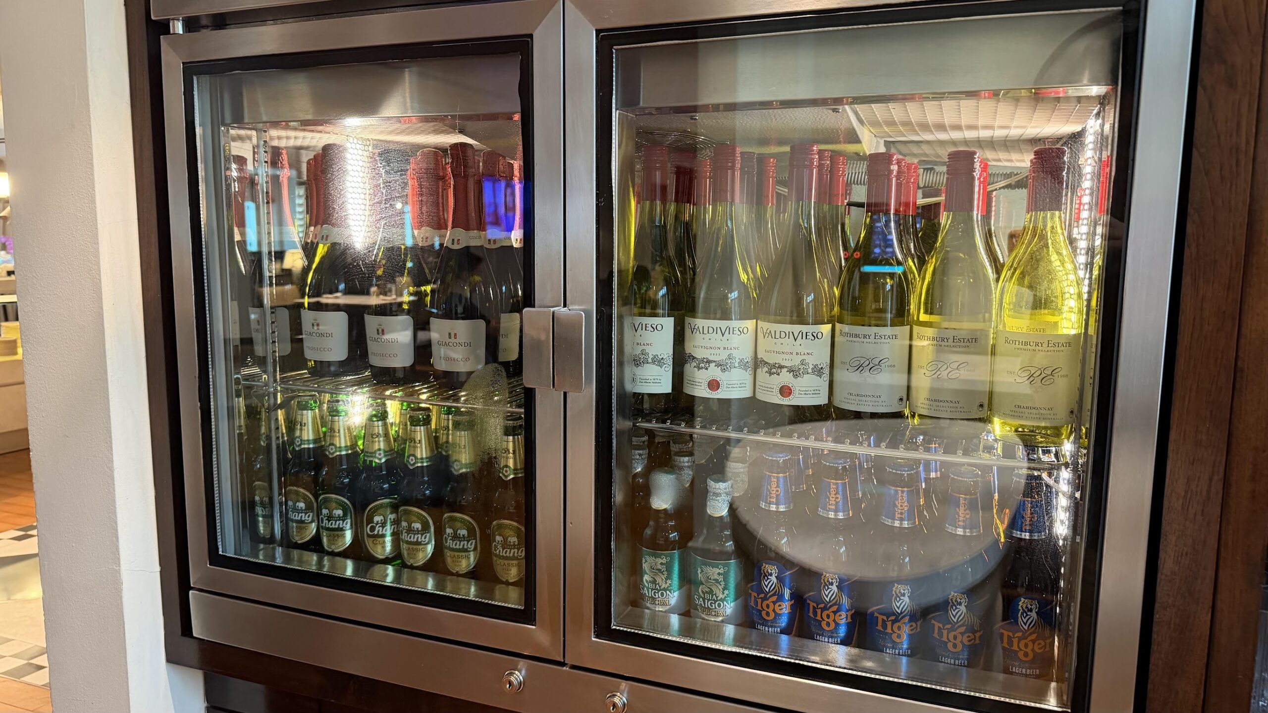 Frasers House Executive Lounge drinks cabinet