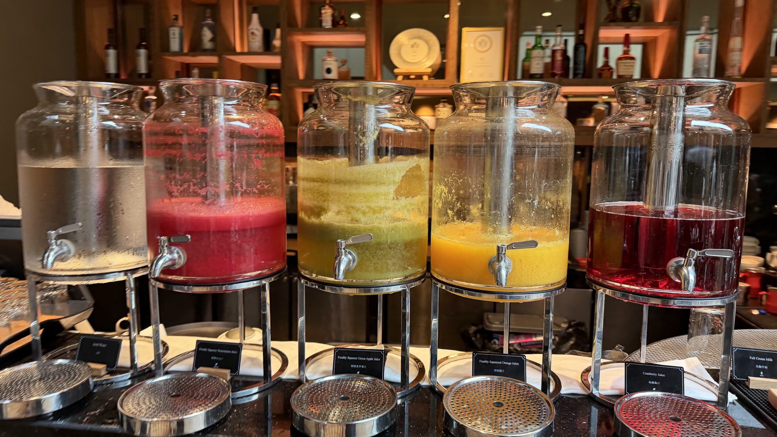 Frasers House The Breakfast Room juice and beverage station