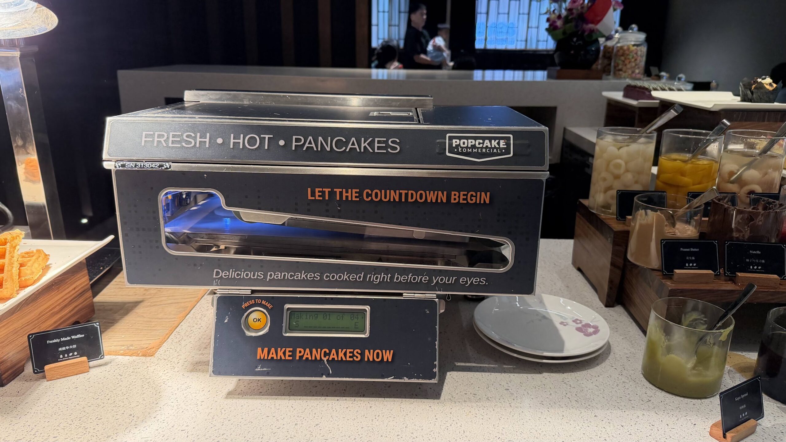 Frasers House The Breakfast Room pancake and waffle station