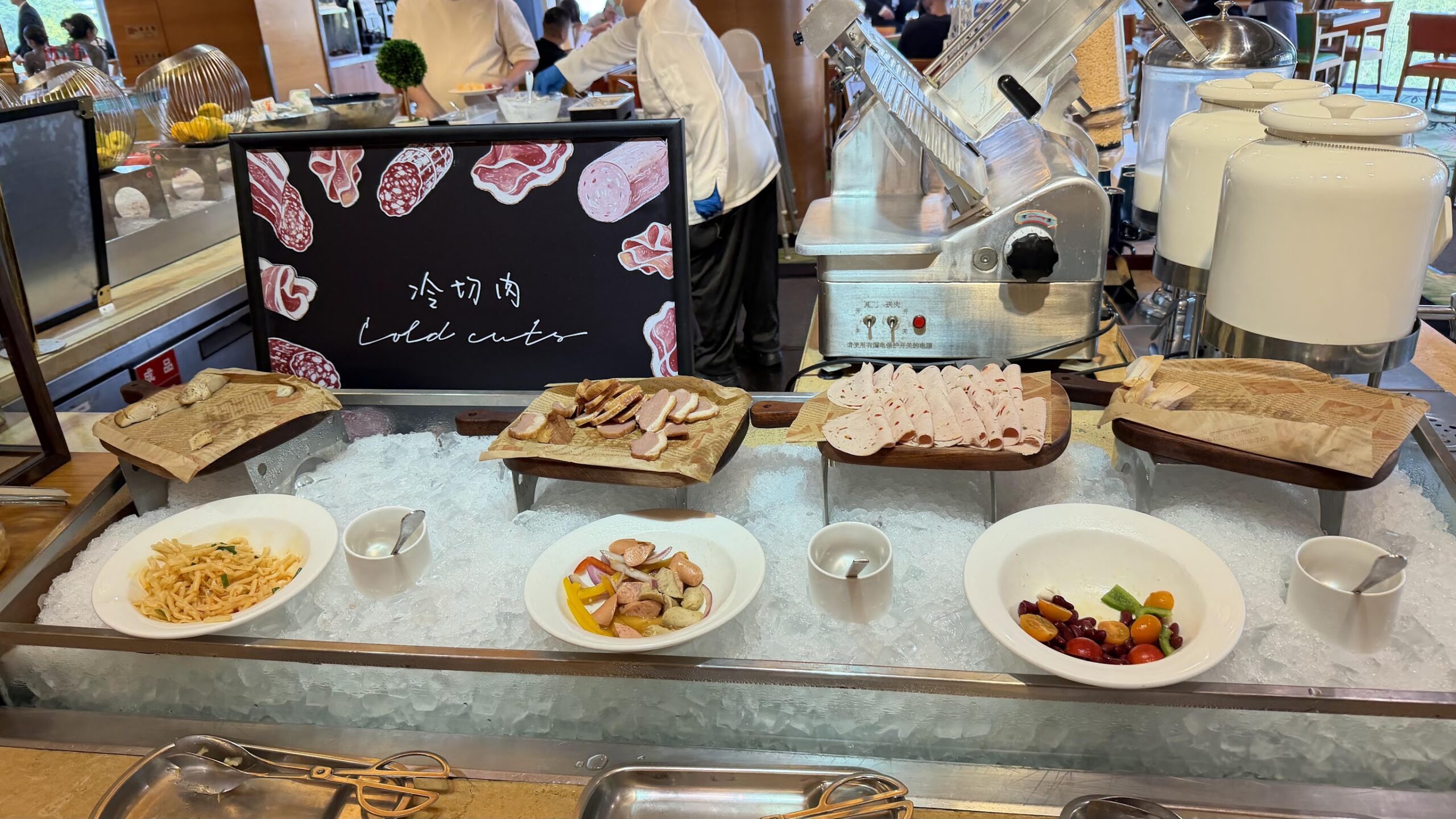 Renaissance Shanghai Yu Garden Hotel Yu Garden Cafe breakfast cold cuts and prepared salads