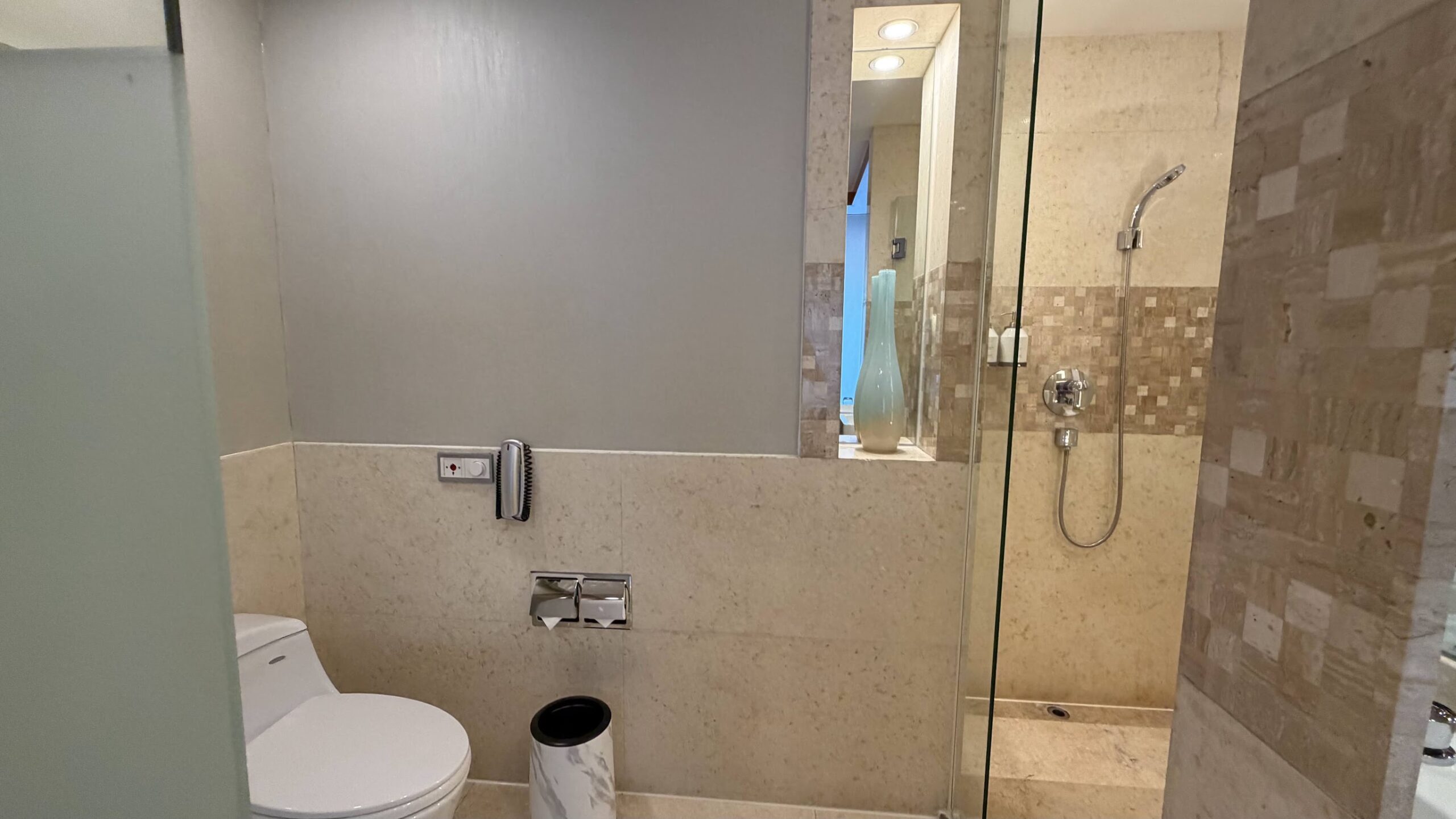Swissôtel Grand Shanghai Executive Suite bathroom toilet and shower