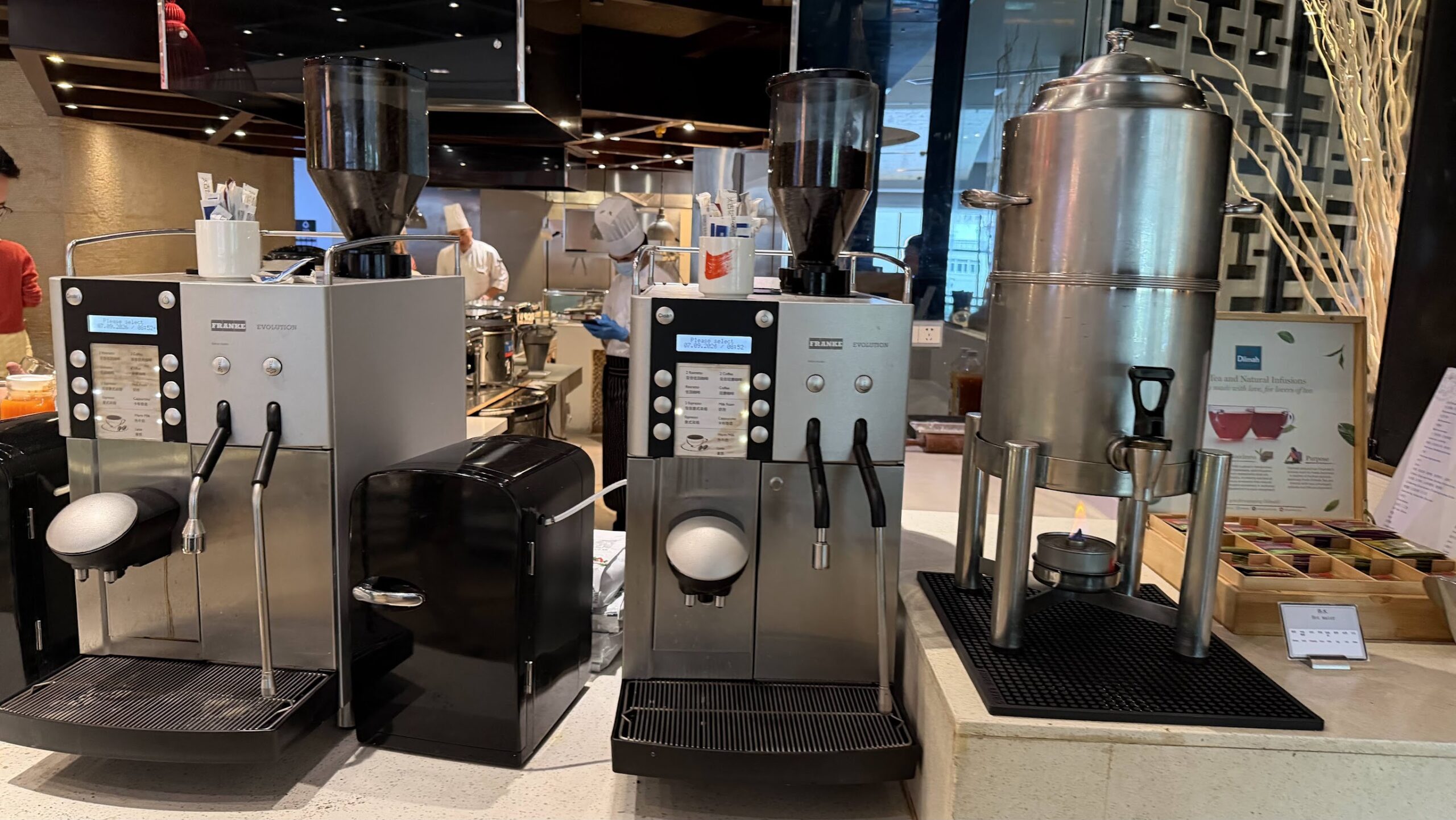 Swissôtel Grand Shanghai Café Swiss coffee machines and Dilmah tea